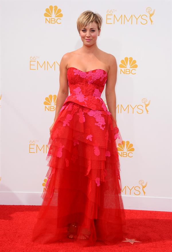 Kaley Cuoco at the 66th annual Primetime Emmy Awards,  August 25, 2014