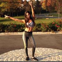 Jen Selter in a bikini in Yoga Pants