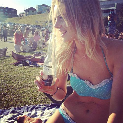 Samara Weaving in a bikini