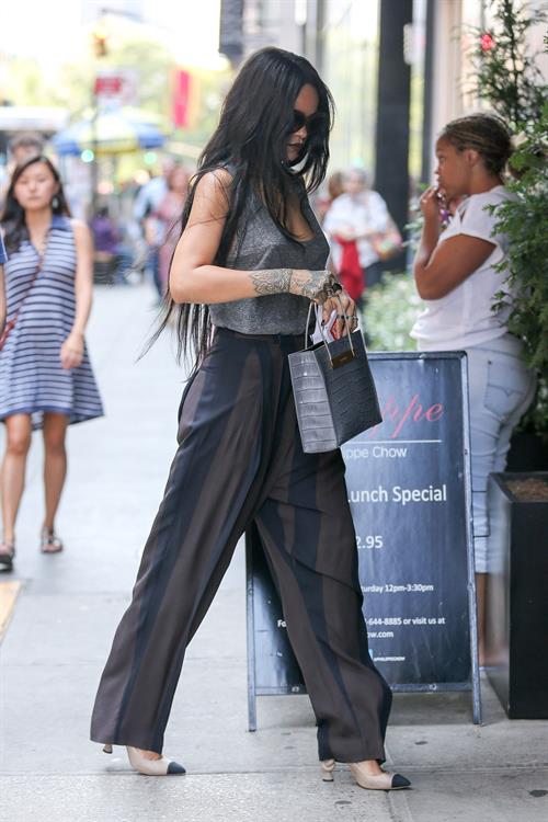 Rihanna arriving @ Philippe Chow Restaurant in New York City August 18,