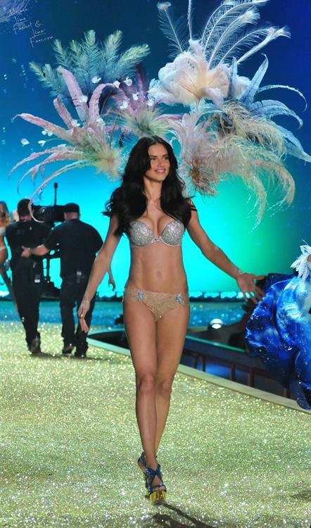 Adriana Lima on the runway at Victoria's Secret Fashion Show 2010