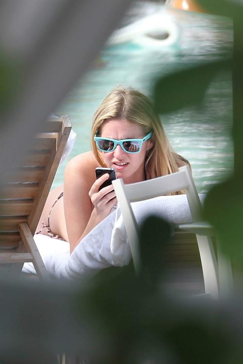 Nicky Hilton Hotel pool in Miami - December 31, 2012