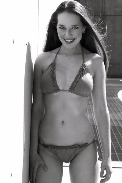 Amy Garber in lingerie