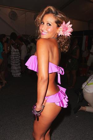 Adrienne Bailon Mercedes Benz Fashion Week Swim at the Raleigh - July 15, 2011