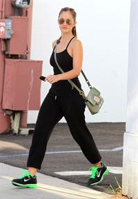 Minka Kelly walking to her car in Hollywood on July 5, 2012