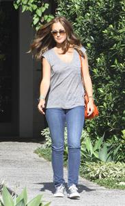 Minka Kelly - leaving Andy Lecompte Salon in West Hollywood 06/06/12