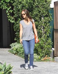 Minka Kelly - leaving Andy Lecompte Salon in West Hollywood 06/06/12