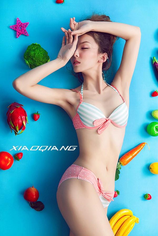 Song Xiao Jia in a bikini