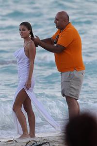 Nina Agdal Photoshoot for Bebe in Miami - November 12, 2013 