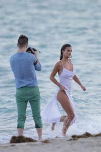 Nina Agdal Photoshoot for Bebe in Miami - November 12, 2013 