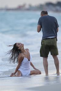 Nina Agdal Photoshoot for Bebe in Miami - November 12, 2013 
