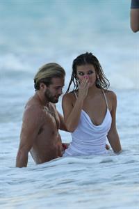 Nina Agdal Photoshoot for Bebe in Miami - November 12, 2013 