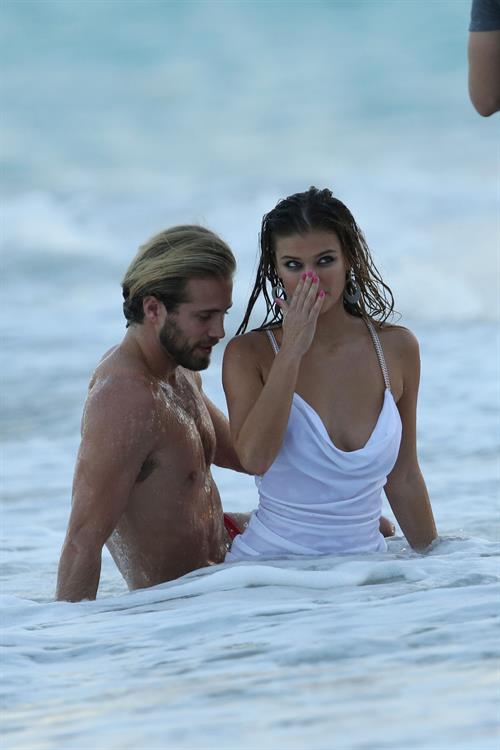 Nina Agdal Photoshoot for Bebe in Miami - November 12, 2013 