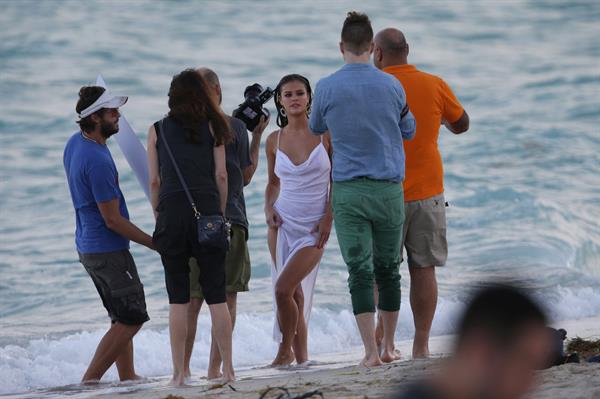 Nina Agdal Photoshoot for Bebe in Miami - November 12, 2013 