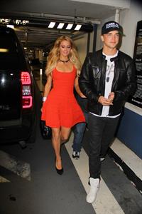 Paris Hilton enjoys a night out with her boyfriend in Beverly Hills on June 6, 2013