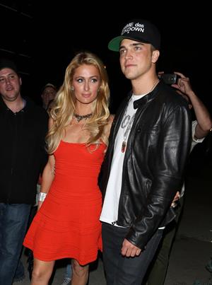 Paris Hilton enjoys a night out with her boyfriend in Beverly Hills on June 6, 2013
