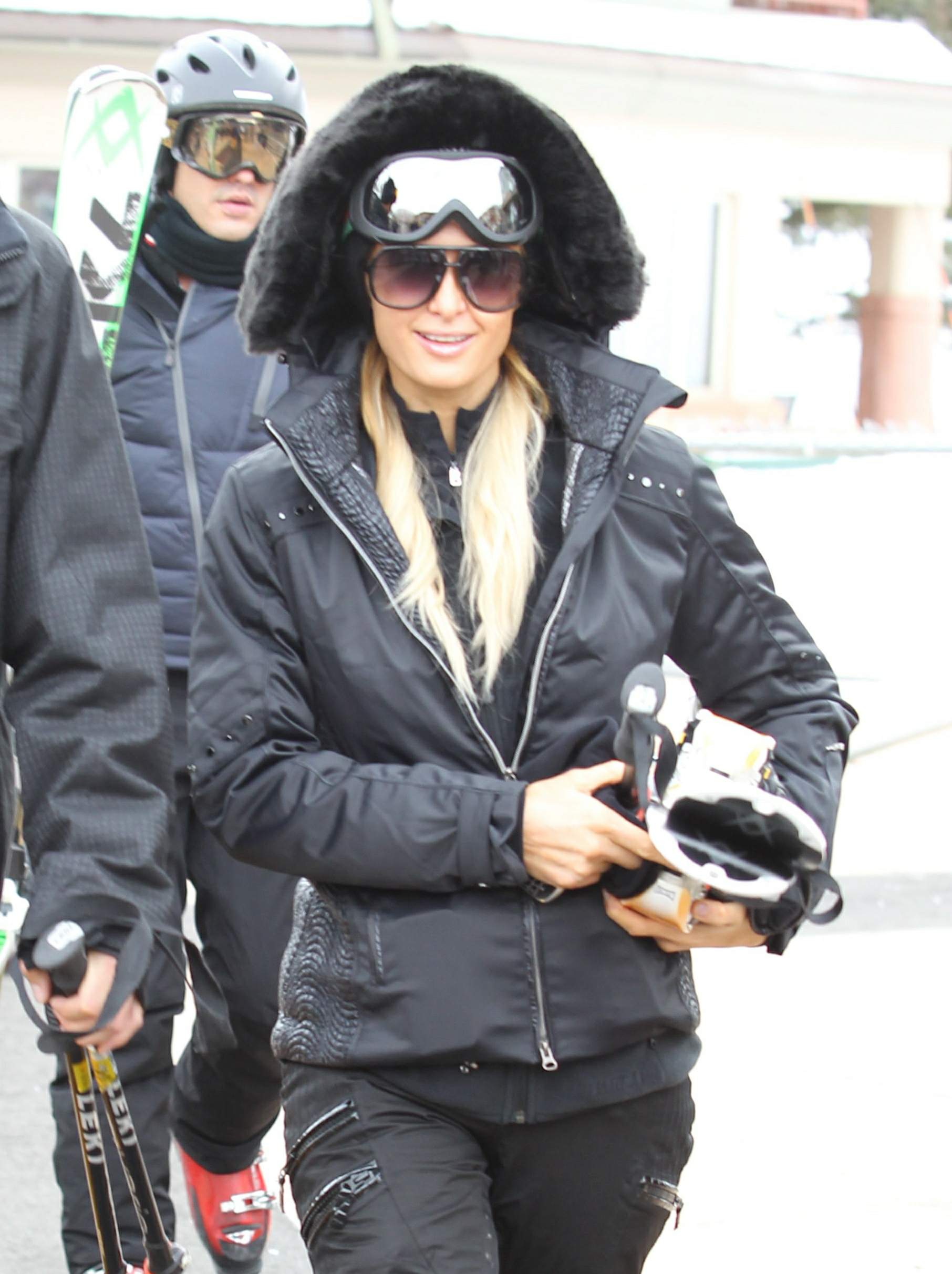 Paris Hilton enjoying a day in the mountains of Aspen December 18, 2012 