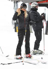 Paris Hilton enjoying a day in the mountains of Aspen December 18, 2012 