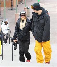 Paris Hilton enjoying a day in the mountains of Aspen December 18, 2012 
