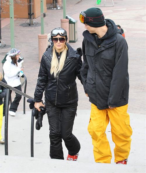 Paris Hilton enjoying a day in the mountains of Aspen December 18, 2012 