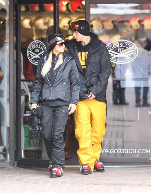 Paris Hilton enjoying a day in the mountains of Aspen December 18, 2012 
