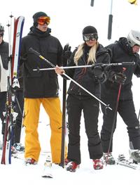 Paris Hilton enjoying a day in the mountains of Aspen December 18, 2012 