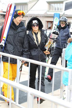 Paris Hilton enjoying a day in the mountains of Aspen December 18, 2012 