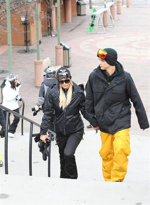 Paris Hilton enjoying a day in the mountains of Aspen December 18, 2012 