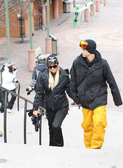 Paris Hilton enjoying a day in the mountains of Aspen December 18, 2012 