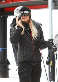 Paris Hilton enjoying a day in the mountains of Aspen December 18, 2012 
