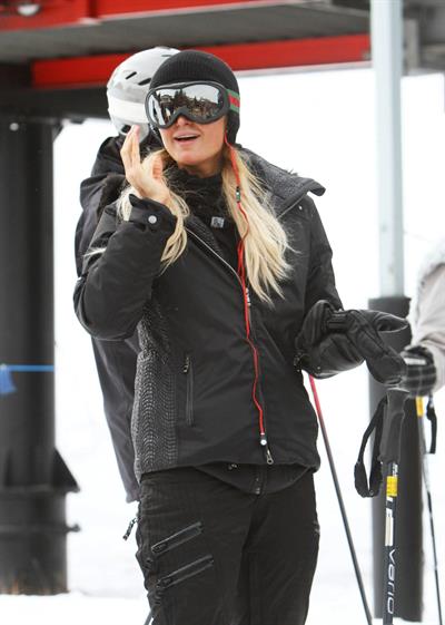 Paris Hilton enjoying a day in the mountains of Aspen December 18, 2012 