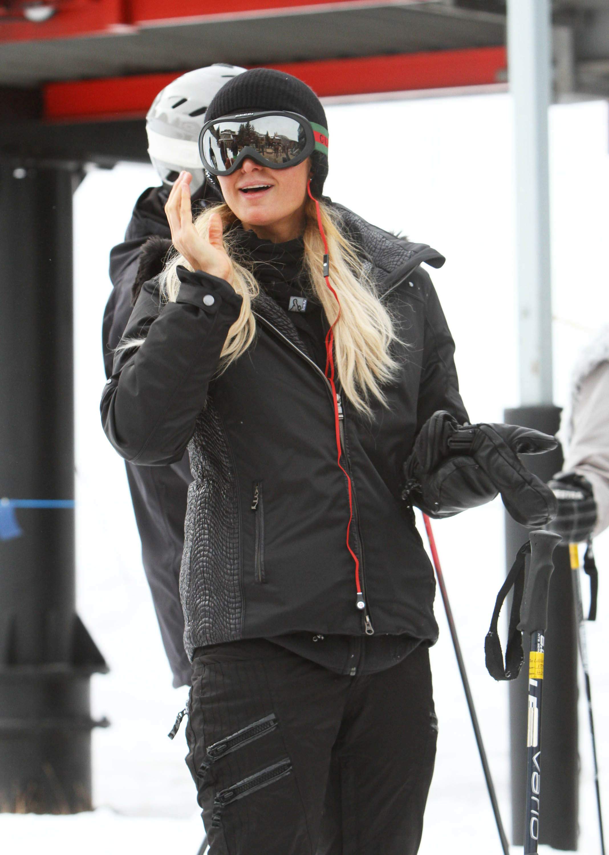 Paris Hilton enjoying a day in the mountains of Aspen December 18, 2012 