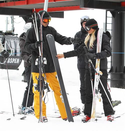 Paris Hilton enjoying a day in the mountains of Aspen December 18, 2012 