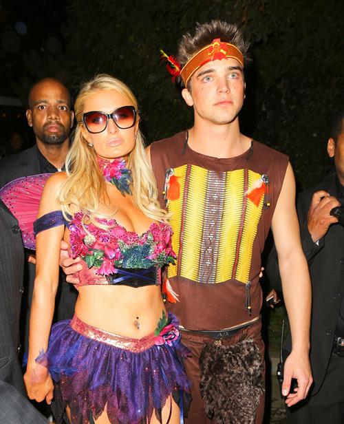 Paris Hilton at the Playboy Mansion Halloween Party in Los Angeles 10/27/12