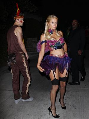 Paris Hilton at the Playboy Mansion Halloween Party in Los Angeles 10/27/12