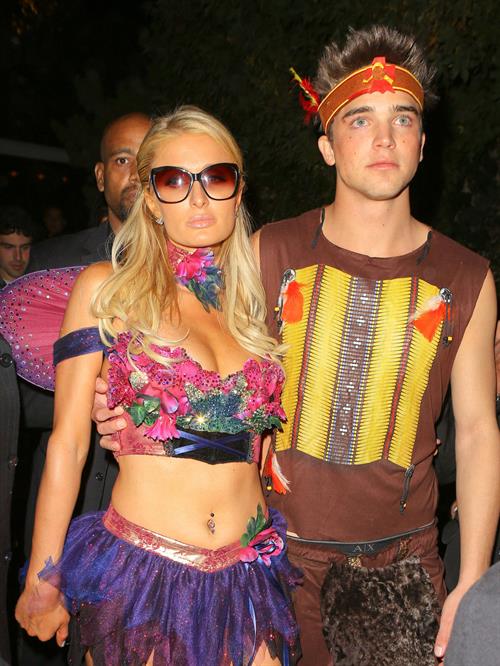 Paris Hilton at the Playboy Mansion Halloween Party in Los Angeles 10/27/12
