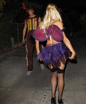 Paris Hilton at the Playboy Mansion Halloween Party in Los Angeles 10/27/12