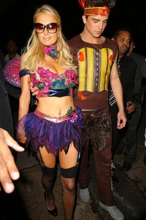 Paris Hilton at the Playboy Mansion Halloween Party in Los Angeles 10/27/12