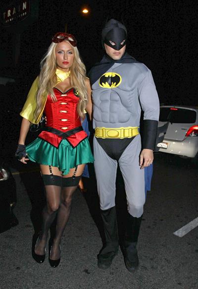Paris Hilton heads to The Greystone Nightclub's Halloween party in West Hollywood 10/31/12