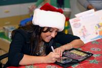 Adrienne Bailon visits children at the Beth Israel Medical Center in New York 