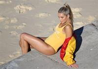 Madison Edwards during a photoshoot on Tamarama Beach in Sydney on August 23, 2017