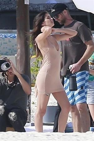 Sara Sampaioin Playa del Carmen, Mexico on December 17, 2017