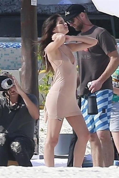 Sara Sampaioin Playa del Carmen, Mexico on December 17, 2017