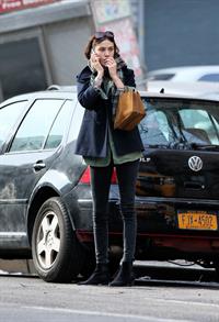 Alexa Chung Peels restaurant in the East Village in NYC, December 20, 2013