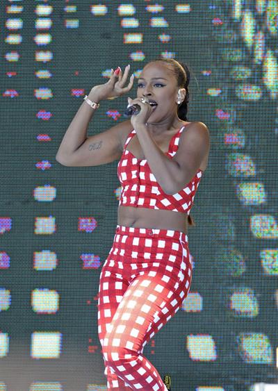 Alexandra Burke on the beach in Weston Super Mare 1/7/2012