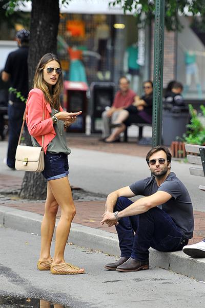Alessandra Ambrosio Bar Pitti in New York City on June 23, 2011 