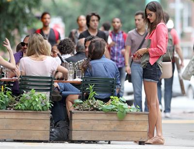 Alessandra Ambrosio Bar Pitti in New York City on June 23, 2011 