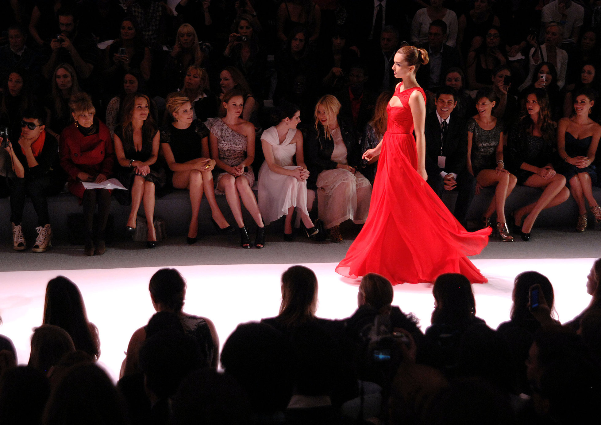 Alexis Bledel Monique Lhuillier Spring 2011 fashion show on September 13, 2010