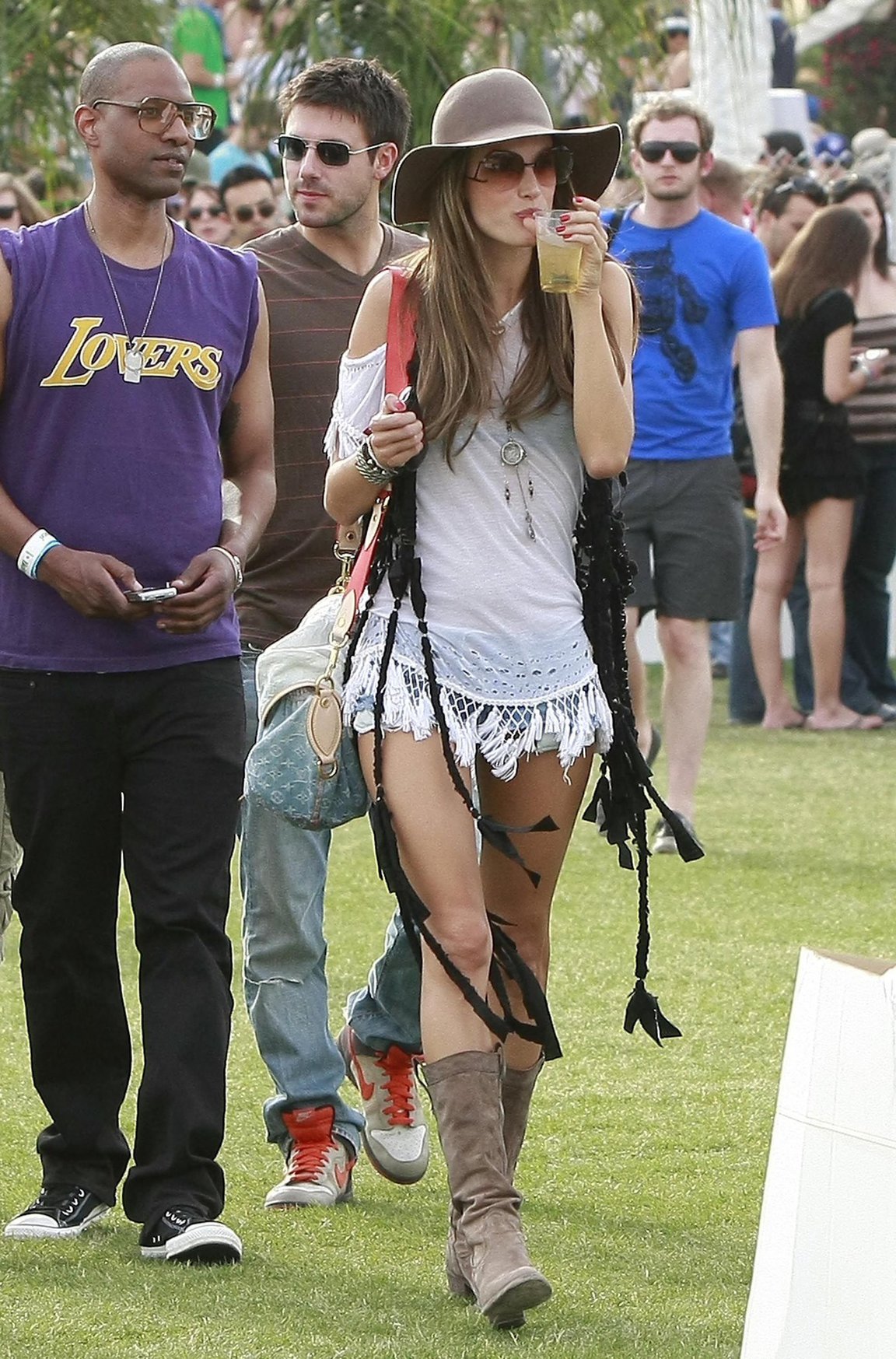Alessandra Ambrosio Pictures Alessandra Ambrosio at day 2 of the Coachella Music and Arts Festival in Indio on April 18, 2010