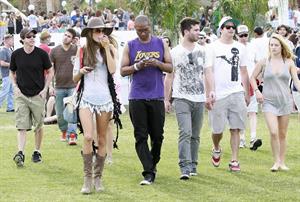 Alessandra Ambrosio at day 2 of the Coachella Music and Arts Festival in Indio on April 18, 2010 